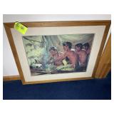 FRAMED AND MATTED PRINT TITLED PRAYER TO THE SPIRI