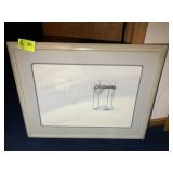 FRAMED AND MATTED PRINT TITLED THE PAST REMEMBERED