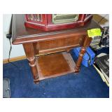 ONE DRAWER WOODEN SIDE TABLE, 18 IN X 25 IN X 27 I