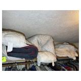 CONTENTS ON UPPER LEFT SHELF IN MASTER CLOSET, BLA