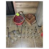 GROUP OF OVER THE DOOR HANGERS AND BASKETS