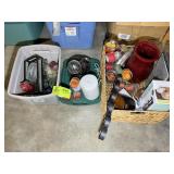 GROUP OF CANDLES AND CANDLE HOLDERS