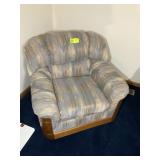 UPHOLSTERED LOVE SEAT AND CHAIR
