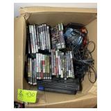 BOX OF VIDEO GAMES, PLAYSTATION 2 CONSOLE, XBOX GA