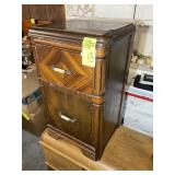 VINTAGE ONE DRAWER ONE DOOR NIGHT STAND, DAMAGE TO
