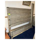 KING SIZE BED FRAME, HEAD, FOOT BOARDS AND RAILS