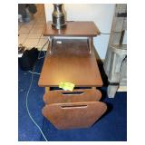 TWO TIER SIDE TABLE, 18 IN X 28 IN X 22 IN, NO CON