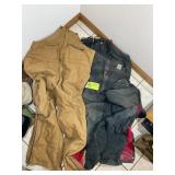 PAIR OF CARHART COVERALLS 38X34 AND KEY COVERALLS