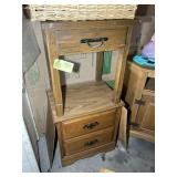 ONE DRAWER SIDE TABLE, 20 IN X 17 IN X 23 IN AND T