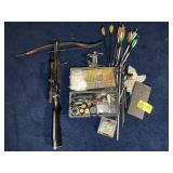 GROUP INCLUDING CROSSBOW, ARROWS, GUN CLEANING ACC