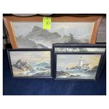 GROUP OF FRAMED PRINTS, OUTDOOR THEMED 15 IN X 11