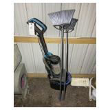 GROUP INCLUDING SMALL UPRIGHT BACK MOP BUCKET AND
