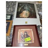 GROUP OF NATIVE AMERICAN THEMED WALL ART POSTER 24