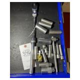 GROUP OF 3/8 IN DRIVE RATCHETS, BREAKER BAR, ASSOR