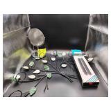 GROUP OF MISC ITEMS, MIRROR, WALL CANDLE HOLDER, H