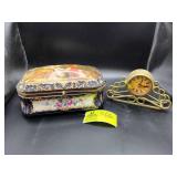 GROUP INCLUDING BRASS COLORED HOWARD MILLER MANTLE