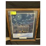 FRAMED AND MATTED PRINT, TITLED WHITE HOUSE OF THE