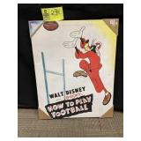 DISNEY GOOFY HOW TO PLAY FOOTBALL PRINT ON CANVAS,
