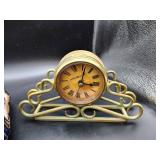 GROUP INCLUDING BRASS COLORED HOWARD MILLER MANTLE