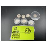 GROUP OF MISC DIMES, 1857,1976, 1978, 1982, AND 3