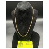 APPEARS TO BE 14K GOLD ROPE CHAIN NECKLACE 21IN AP