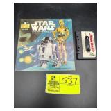 VINTAGE READ ALONG STAR WARS BOOK AND CASSETTE TAP