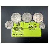 GROUP OF COINS INCLUDING 3 EISENHOWER BICENTENNIAL