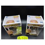 PAIR OF FUNKO POP MOVIES BLACK ADAM 1231, IN ORIGI