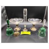 GROUP OF MISC DECORATIVE ITEMS, WEIGHTED SILVER BA