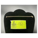 APPEARS TO BE MARKED 417 YELLOW GOLD DOUBLE LINK B