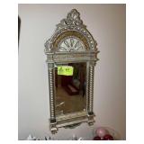DECORATIVE WALL MIRROR, APPROX 12 IN X 30 IN