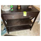 TWO DRAWER HALL TABLE WITH TWO LOWER SHELVES, 31 I