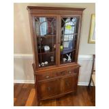 VINTAGE CHINA CABINET, 36 IN X 16 IN X 72 IN, ONE