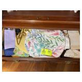 CONTENTS OF BOTTOM OF CHINA CABINET, PLACEMATS, NA