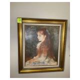 GROUP INCLUDING FRAMED AND MATTED OIL ON CANVAS, Y