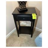 ONE DRAWER SIDE TABLE, 12 IN X 16 IN X 27.5 IN
