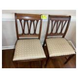 PAIR OF DINING CHAIRS, UPHOLSTERED SEATS
