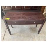 TWO DRAWER SOFA TABLE, 44 IN X 15 IN X 30.5 IN