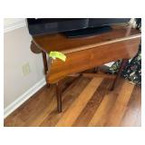 DROP LEAF TABLE WITH SINGLE DRAWER, APPROX 36 IN X