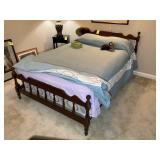 FULL SIZE BED WITH SPINDLE HEADBOARD AND FOOTBOARD