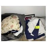 CONTENTS OF CLOSET, BED LINENS, QUILTS, ETC