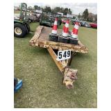 Dual Axle flat bed 102inx195in trailer with pin hi