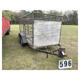 64in x 12ft livestock trailer, no title