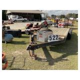 1992 Dual Axle flat bed Hudson trailer, 6.5ft x 14