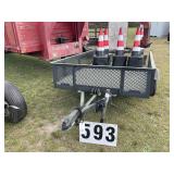 Gray 5ft x 8ft Titlt Top Trailer No Title