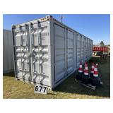 One trip 40ft Shipping container with 4 side doors