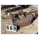 Hardee 52in bush hog, 3pt and quick hitch