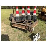 Dual axle flat bed trailer