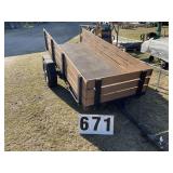 Single axle trailer 4ft x 10 ft bill of sale only