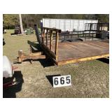 Tandem Axle Equipment trailer 8ftx20ft Bill of Sal
